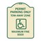 Signmission Permit Parking Tow-Away Zone Maximum Fine Heavy-Gauge Aluminum Sign, 18" L, 24" H, TG-1824-23318 A-DES-TG-1824-23318 - alternate 1